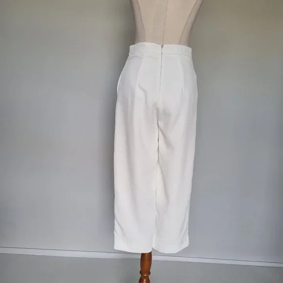 Kookai Oyster White High Rise Straight Leg Pants Size 36 - Picture 5 of 9